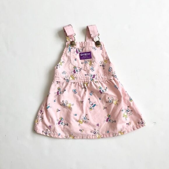 Vintage Oshkosh beach girl denim dress jumper 2T - Picture 1 of 5